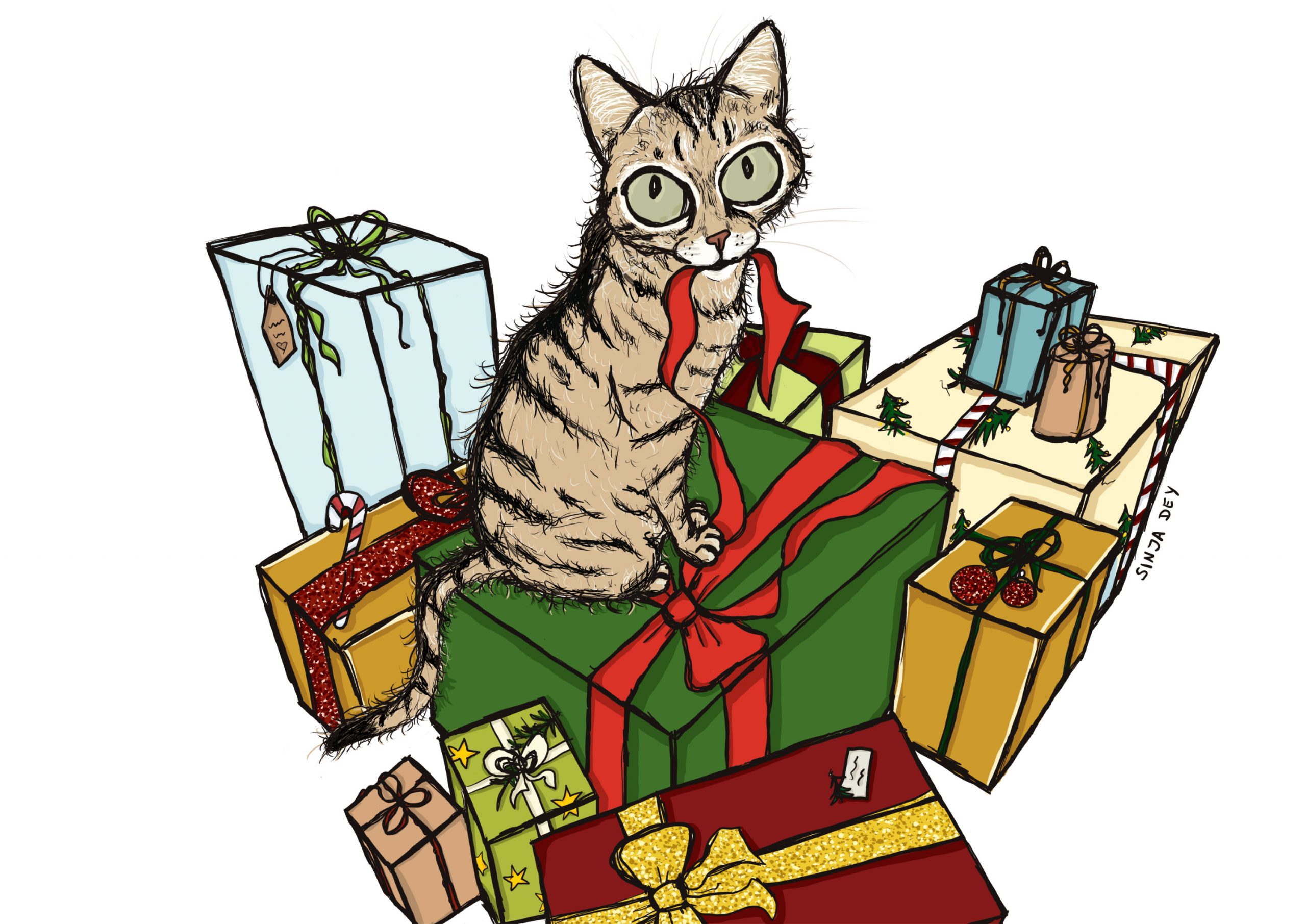 Unwrapping Assistant Illustration digital